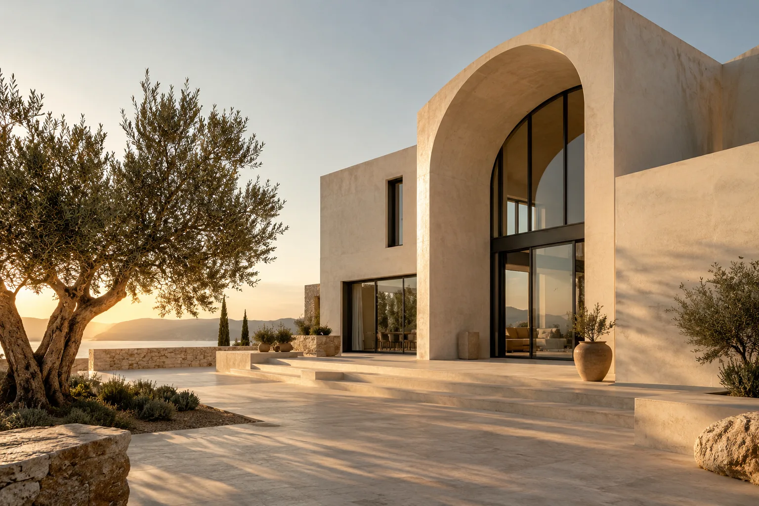 Original fictional architecture imagery in a studio website concept